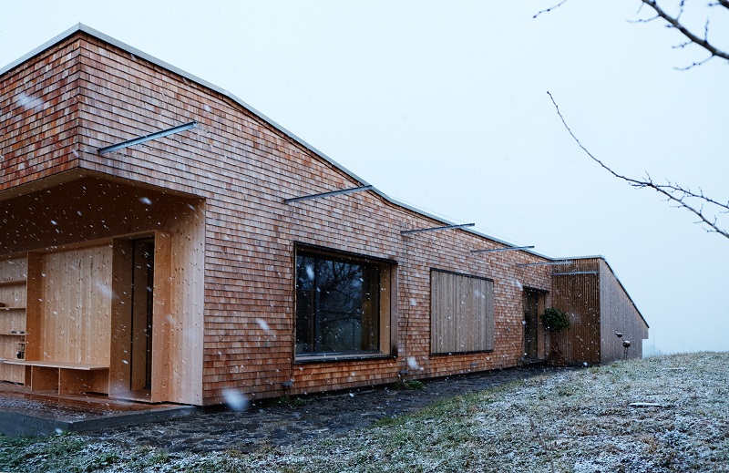 Neubau Wohnhaus Exer, Wartau-Fontnas SG.<br>Architekt: Bauatelier Metzler, Frauenfeld.<br>Foto: Bauatelier Metzler.